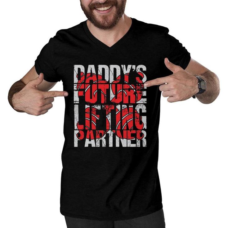Daddy's Future Lifting Partner Fitness Workout Gift Men V-Neck Tshirt
