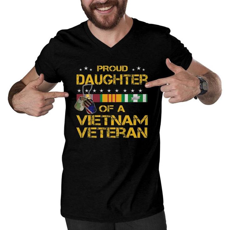 Daughter Of A Vietnam Veteran I'm Proud My Dad Men V-Neck Tshirt