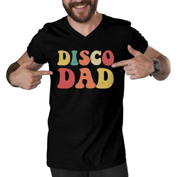 Disco Dad 1970'S Disco King Matching Couple S Essential Men V-Neck Tshirt