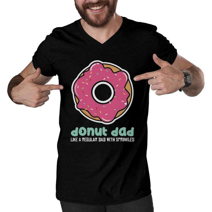 Donut Daddoughnut Dad Tee Dad Men V-Neck Tshirt
