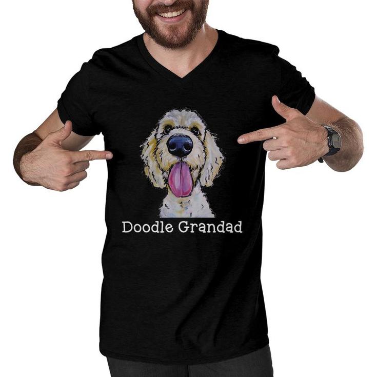 Doodle Grandad , Golden Doodle Grandpa Men V-Neck Tshirt