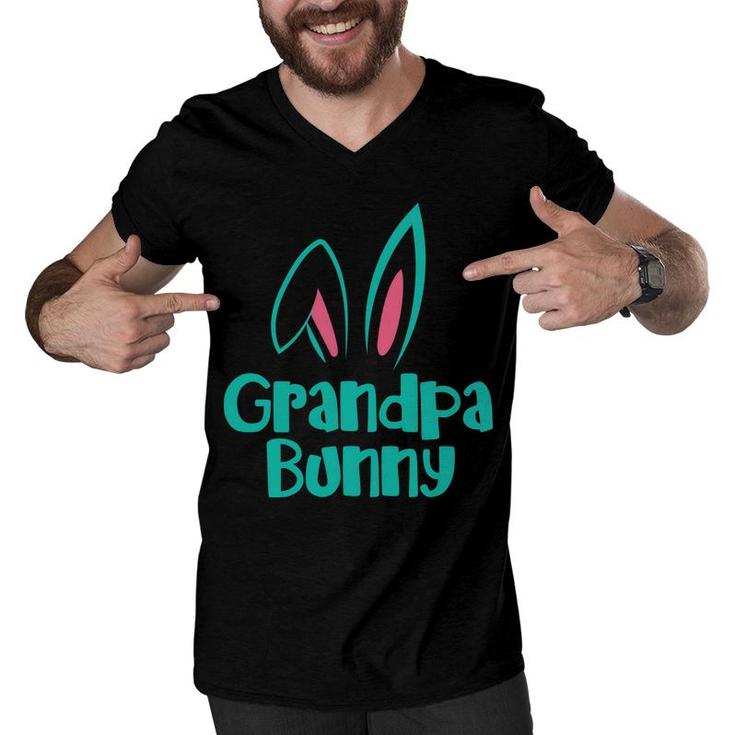 Easter Funny Grandpa Bunny Men V-Neck Tshirt