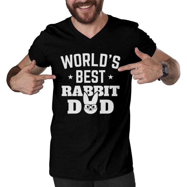 Easter Rabbit Dad Funny Fathers Day Bunny Ear Men V-Neck Tshirt