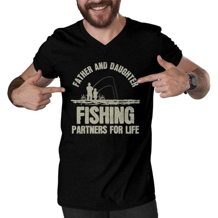 Father & Daughter Fishing Partners - Father's Day Gift Men V-Neck Tshirt