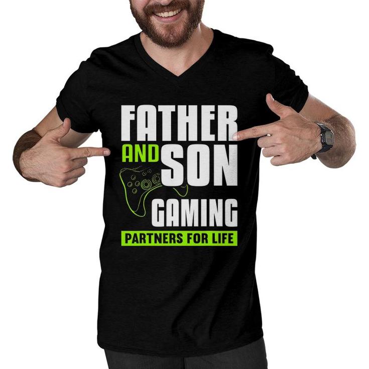 Father And Son Gaming Partners For Life Video Game Matching Men V-Neck Tshirt