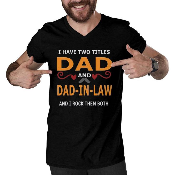 Father In Law Wedding Gift From Bride Daughter In Law Men V-Neck Tshirt