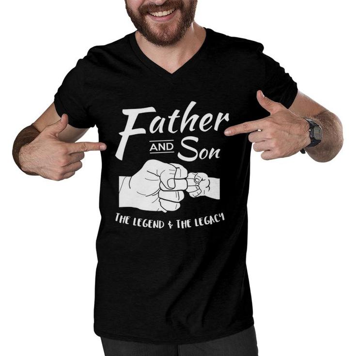 Father Son Matching Outfit Men V-Neck Tshirt