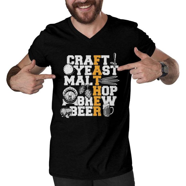 Father's Day Craft Yeast Malt Hop Brew Beer Beer Men V-Neck Tshirt