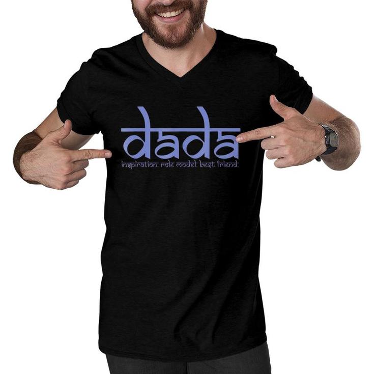 Father's Day Dada Papa Inspiration Role Model Best Friend Tee Men V-Neck Tshirt