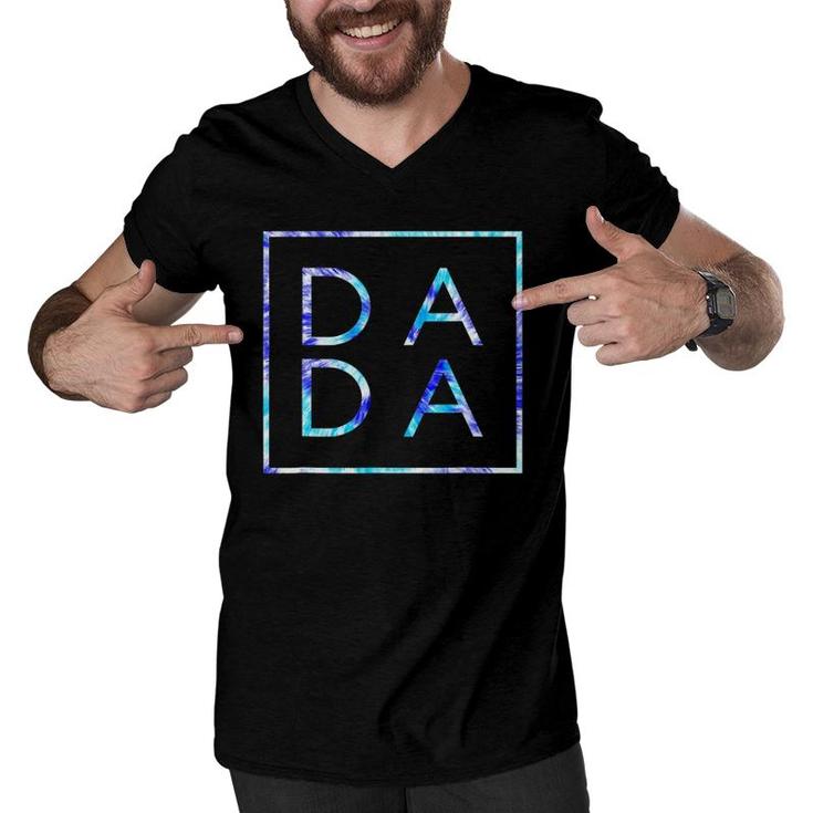 Father's Day For New Dad, Dada, Coloful Tie Dye Men V-Neck Tshirt