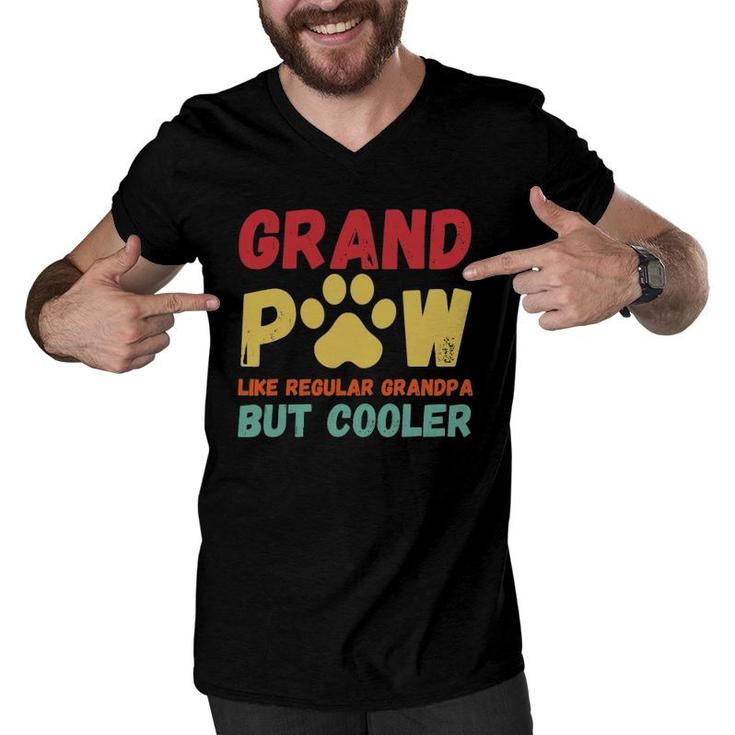 Father's Day Gift Grandpaw Like Regular Grandpa But Cooler Men V-Neck Tshirt