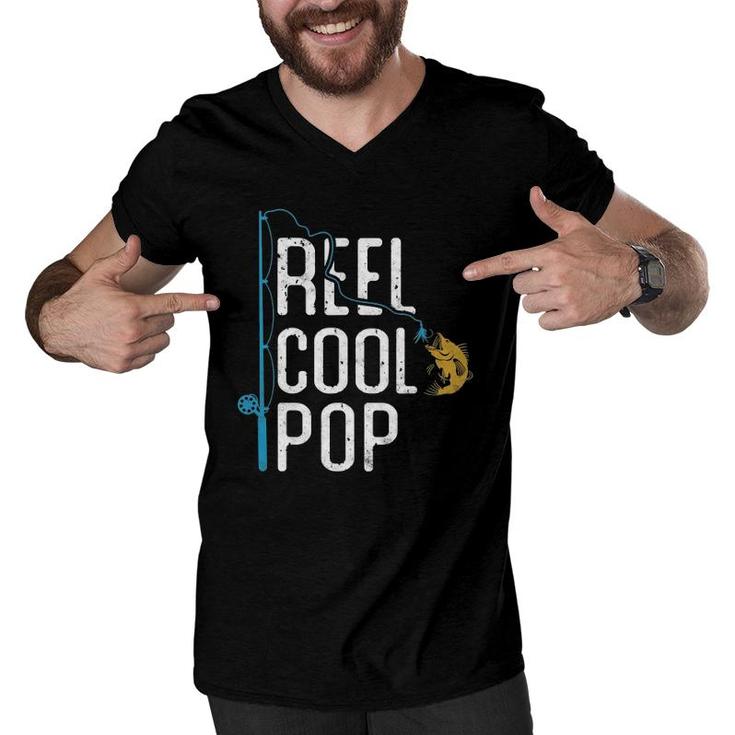 Fishing Reel Cool Pop Father’S Day Gift For Fisherman Pop Men V-Neck Tshirt