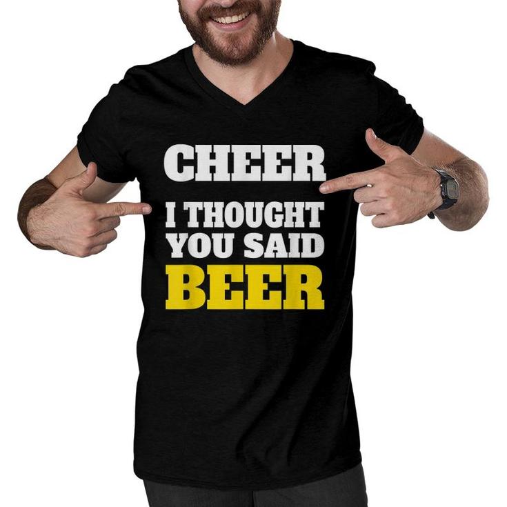 Funny Cheerleader Apparel Cheer Dad Parents Men V-Neck Tshirt