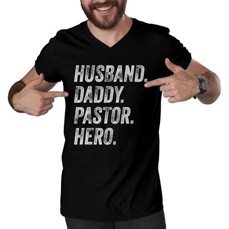 Funny Husband Daddy Pastor Appreciation Gift Preacher Men Men V-Neck Tshirt