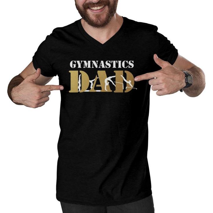 Funny Men's Gymnastics Dad - Love Daughter Gift Men V-Neck Tshirt