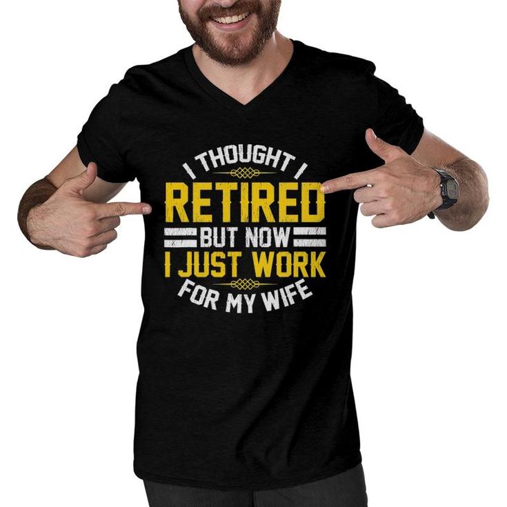 Funny Retirement Designs Men Dad Bachelor Party Lovers Men V-Neck Tshirt