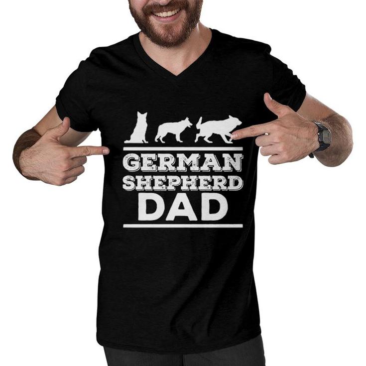 German Shepherd Dad Men V-Neck Tshirt