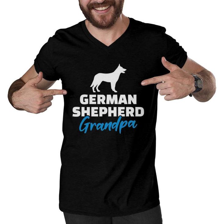 German Shepherd Grandpa Pet Lover Men V-Neck Tshirt