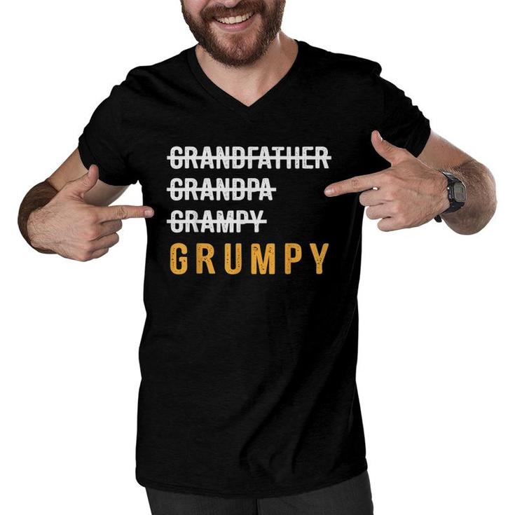 Grandfather Grandpa Grampy Grumpy Funny Men V-Neck Tshirt