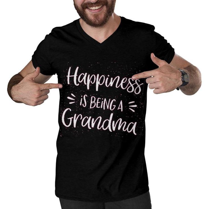 Grandparent Happiness Is Being A Grandma Men V-Neck Tshirt