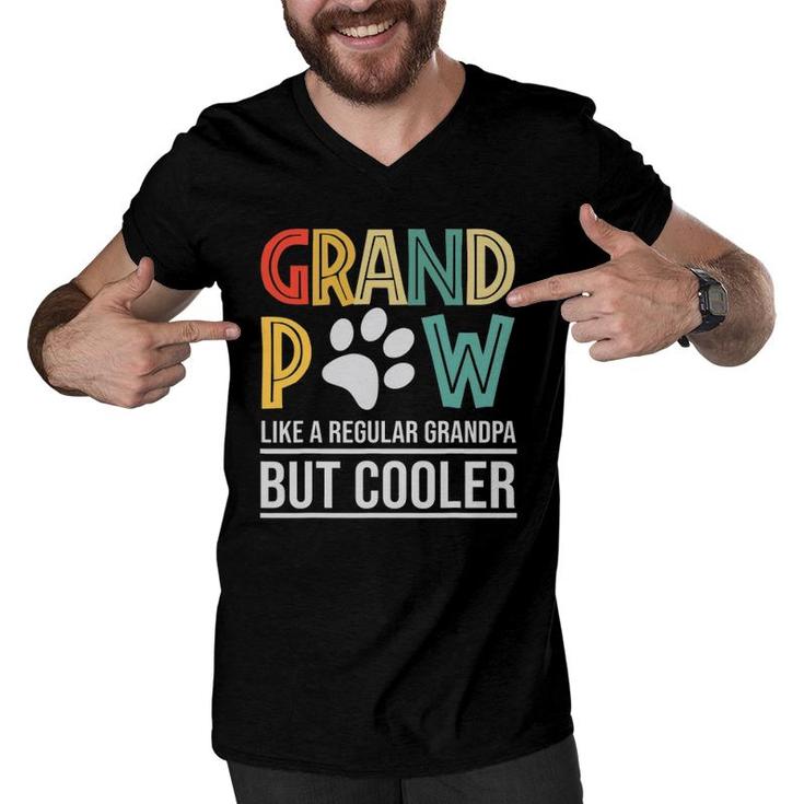 Grandpaw Like A Regular Grandpa But Cooler Fathers Day Men V-Neck Tshirt