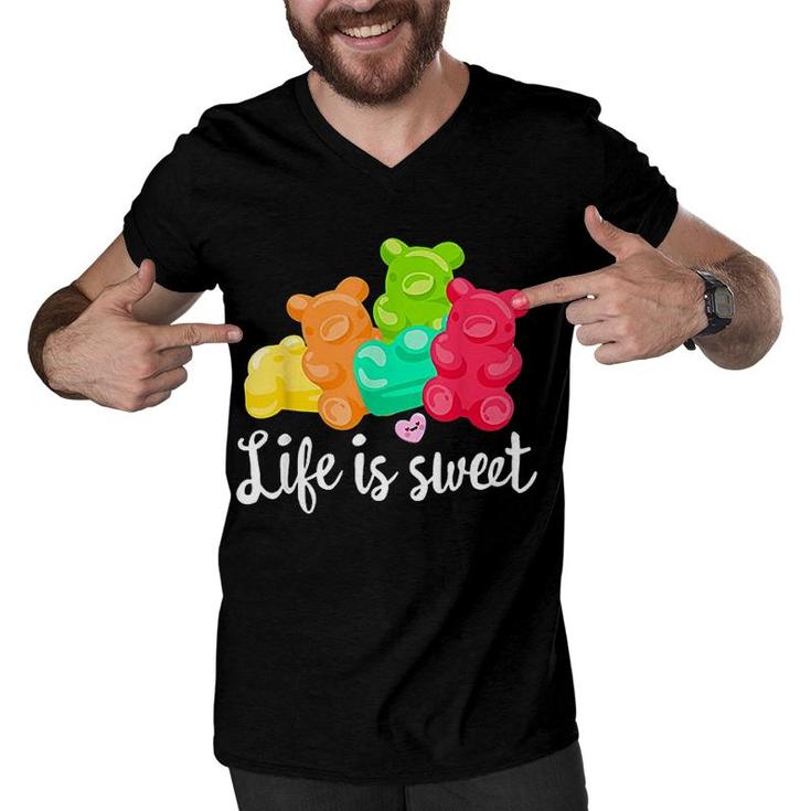 Gummy Bears Soft Sugar Candy Fruity Juicy Kids Gift  Men V-Neck Tshirt