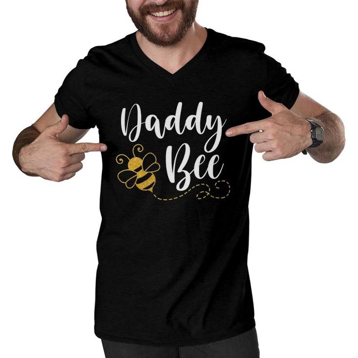 Happy Father's Day Daddy Bee Family Matching Cute Funny Men V-Neck Tshirt