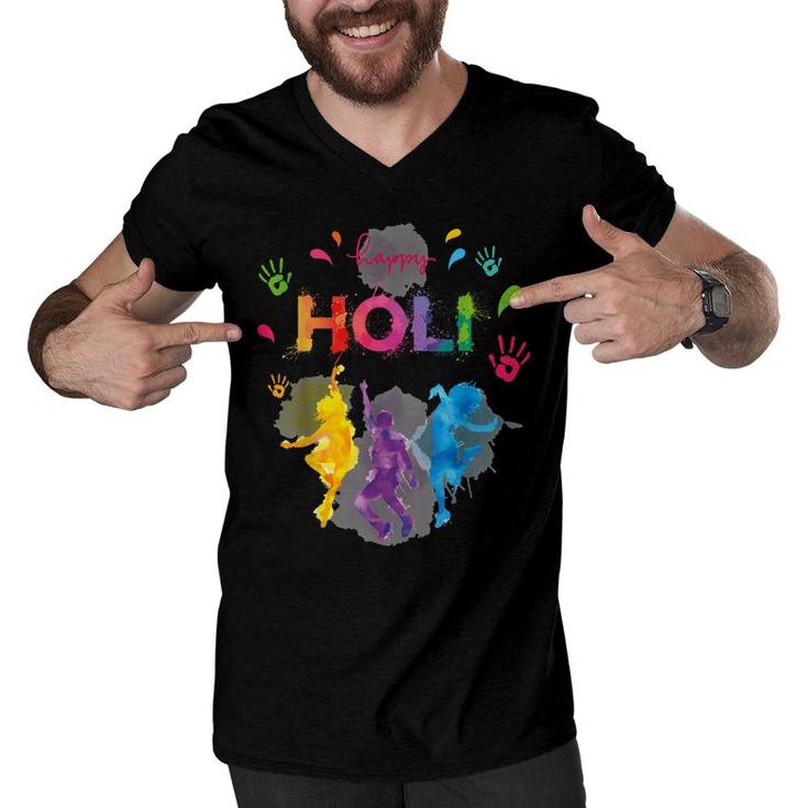 Happy HoliBura Na Mano Holi Hai For Women Men Kids Color  Men V-Neck Tshirt