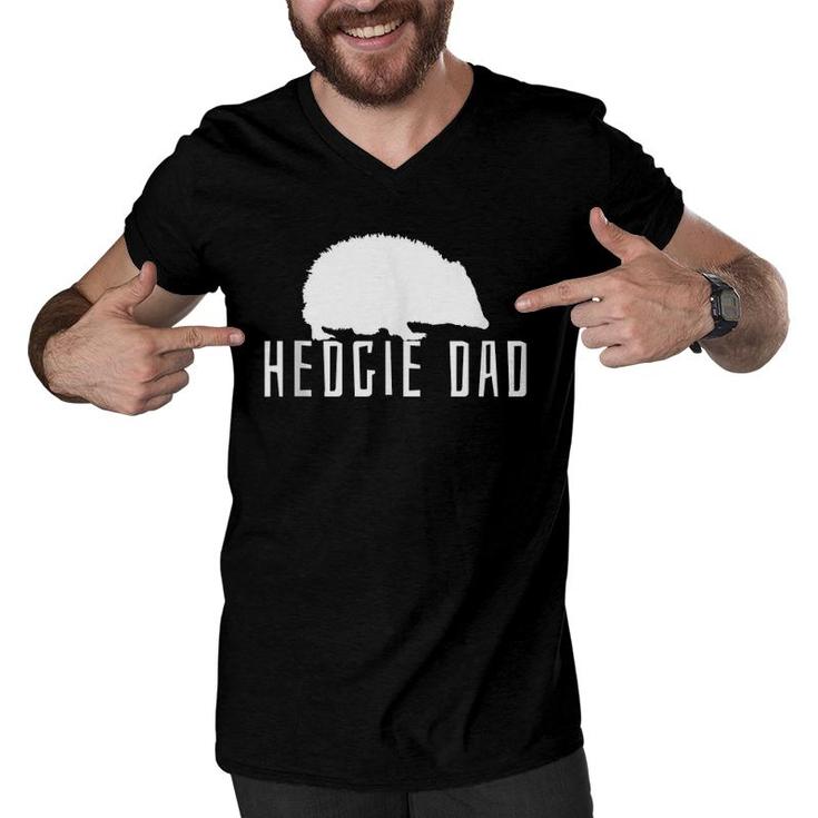 Hedgehog Father Daddy Gift Hedgie Dad Cute  Men V-Neck Tshirt