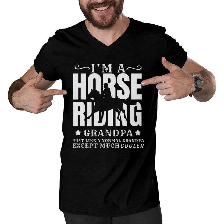 Horse Horseback Riding Grandpa Normal But Cooler Grandfather Men V-Neck Tshirt