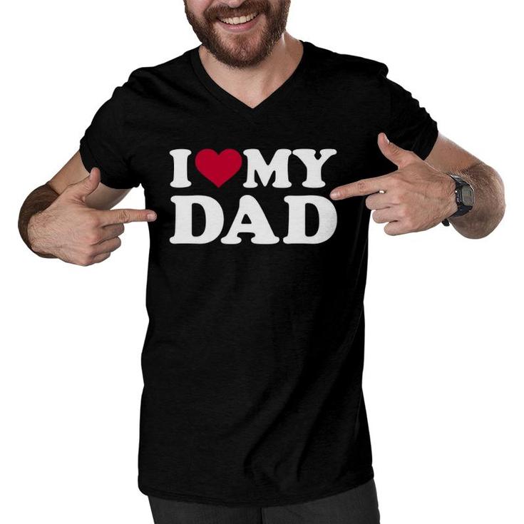 I Love My Dad  Men V-Neck Tshirt