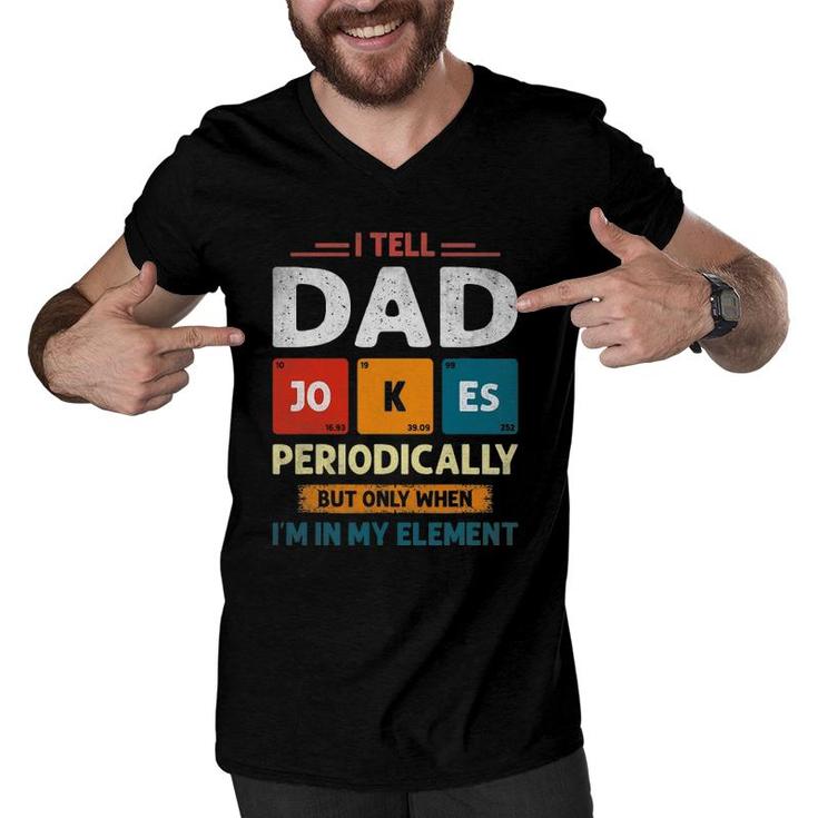 I Make Dad Jokes Periodically Emergency Dad Joke Loading Men V-Neck Tshirt