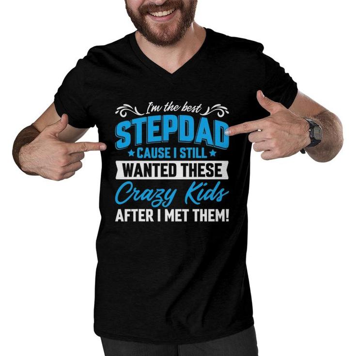 I'm The Best Stepdad Family Fathers Day Men V-Neck Tshirt