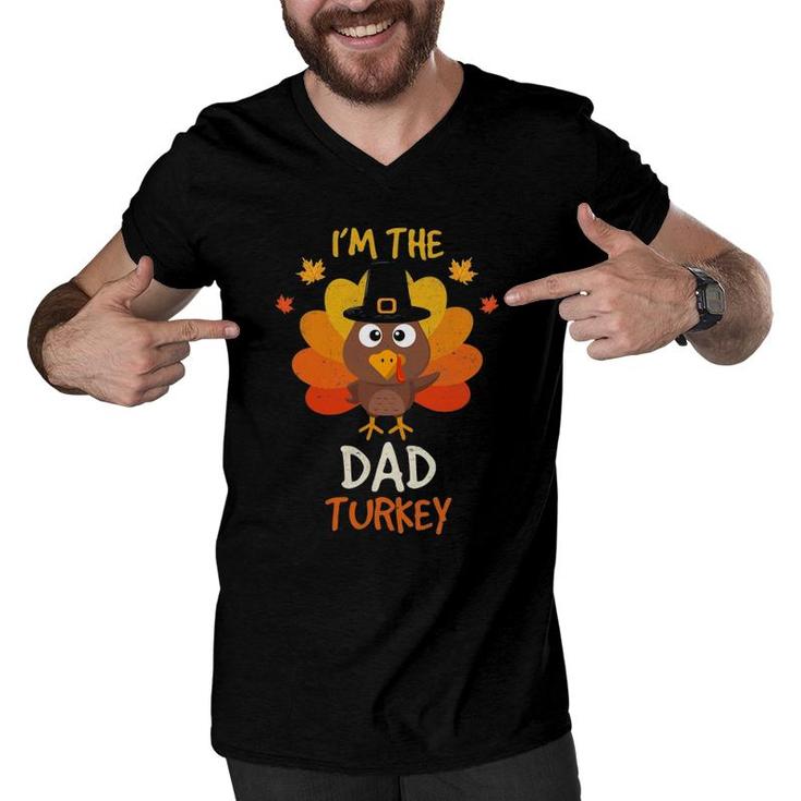 I'm The Dad Turkey Funny Thanksgiving Men V-Neck Tshirt