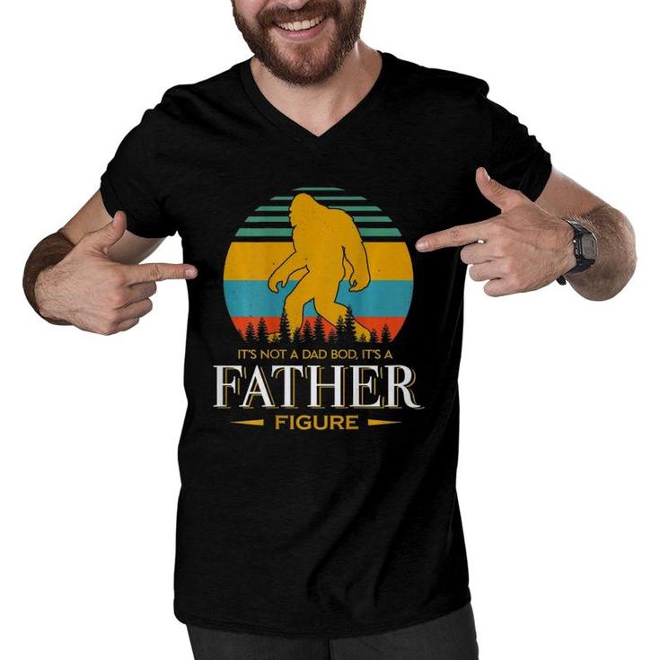 It's Not A Dad Bod It's Father Figure Bigfoot  On Back  Men V-Neck Tshirt