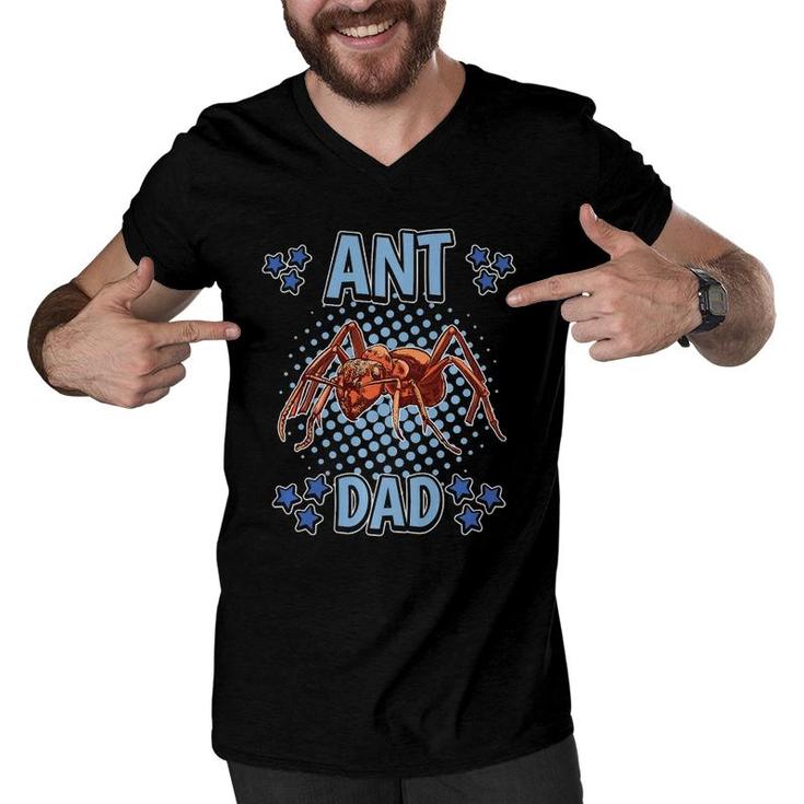 Mens Ant Dad Daddy Father's Day Insect Ant  Men V-Neck Tshirt