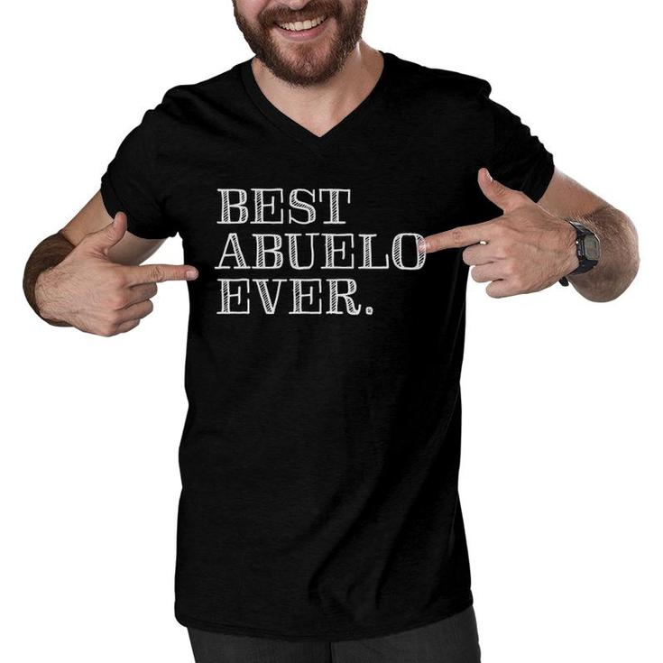 Mens Best Abuelo Ever  Funny Spanish Gift For Grandfather Men V-Neck Tshirt
