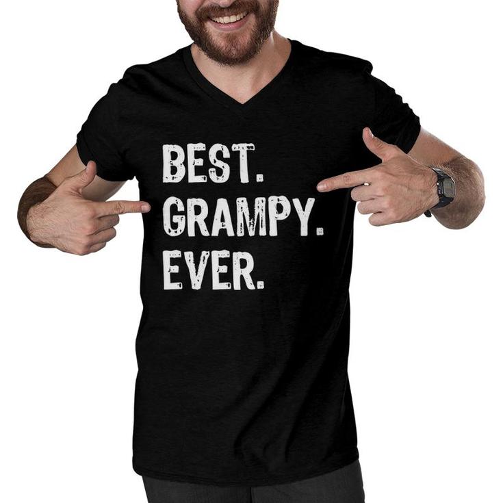 Mens Best Grampy Ever Cool Funny Grandpa Gift Father's Day Men V-Neck Tshirt