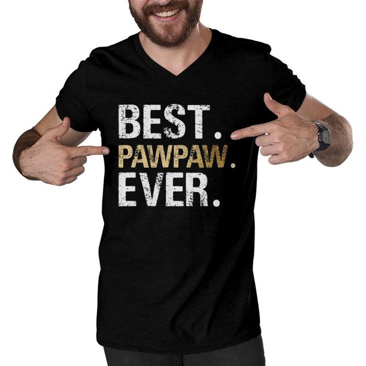 Mens Best Pawpaw Ever Graphic Great Fathers Day Grandparent Gifts Men V-Neck Tshirt