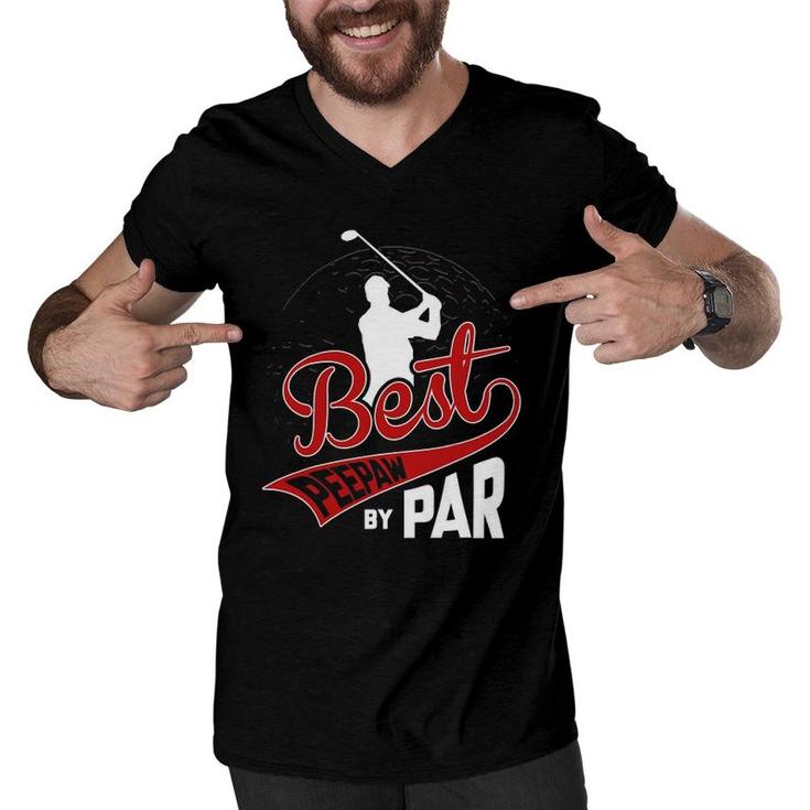 Mens Best Peepaw By Par Golf Lover Sports Funny Fathers Day Gifts Men V-Neck Tshirt