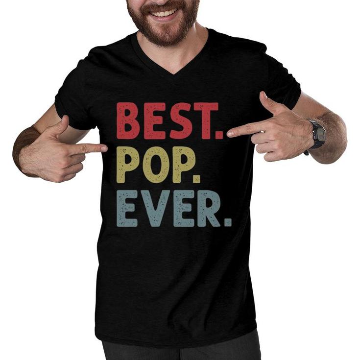 Mens Best Pop Ever Design For Grandpa Or Dad Men V-Neck Tshirt