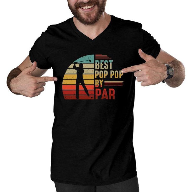 Mens Best Pop Pop By Par Golf Loverbest Fathers Day Gifts Men V-Neck Tshirt