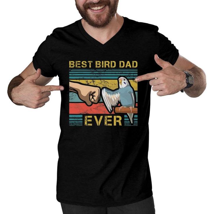 Mens Budgie Dad Funny Bird Lover Father Budgerigar Enthusiast Men V-Neck Tshirt