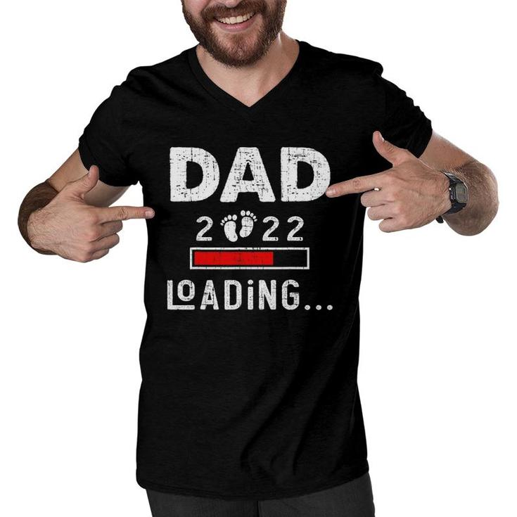 Mens Dad 2022 Loading New Dad Outfit First Time Father Men V-Neck Tshirt
