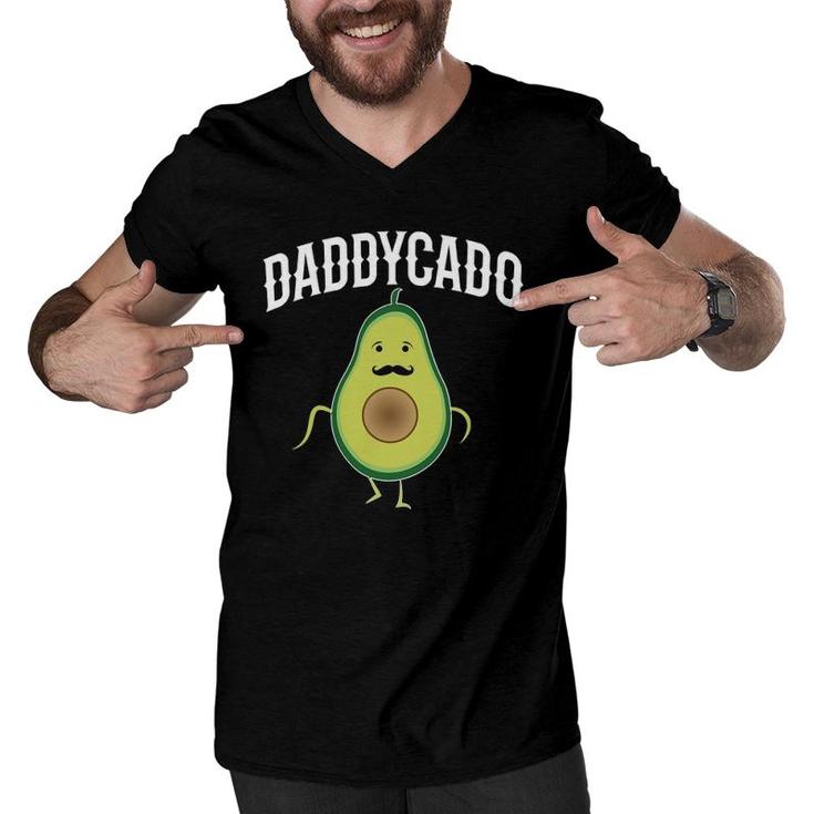 Mens Daddycado Funny Avocado Daddy Announcement Men V-Neck Tshirt