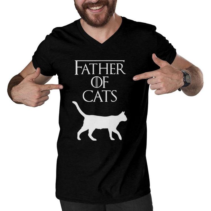 Mens Father Of Cats Fur Dad Funny Cat Lover S500392 Ver2 Men V-Neck Tshirt