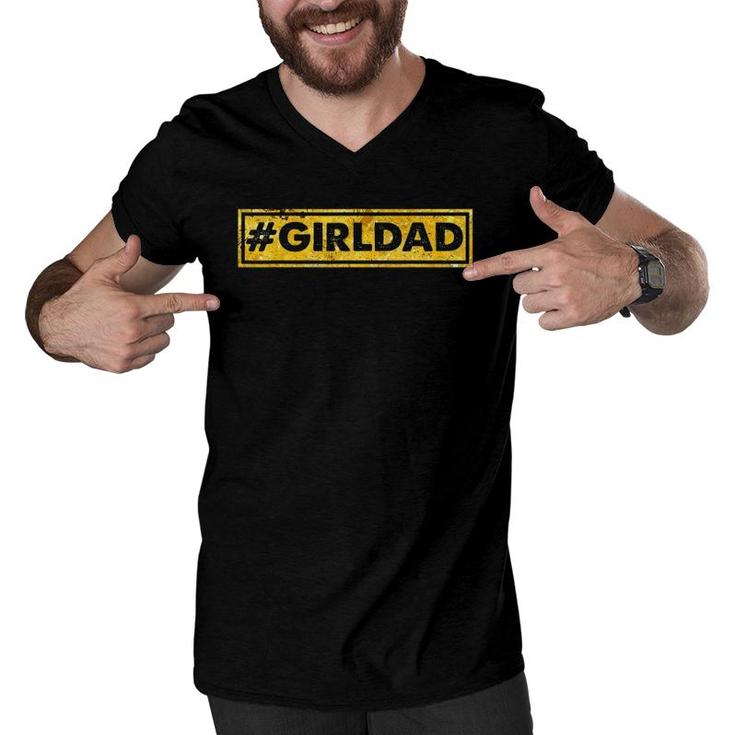 Mens Girl-Dad For Father's Day Gift From Wife Or Daughter Men V-Neck Tshirt