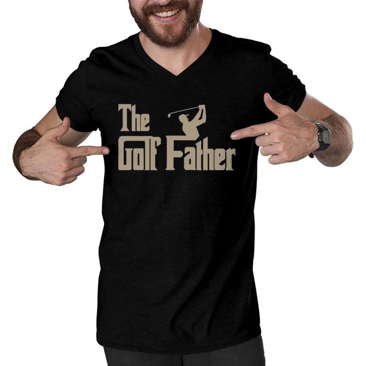 Mens Golf Gifts The Golf Father Men Golfing Tee S Men V-Neck Tshirt