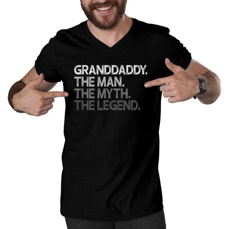 Mens Granddaddy  Gift The Man The Myth The Legend Men V-Neck Tshirt