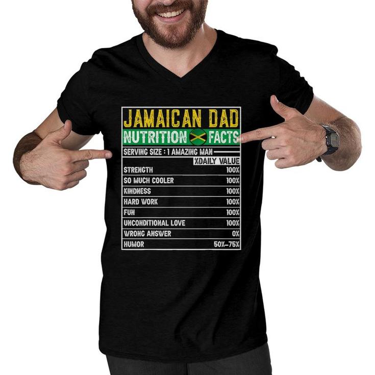 Mens Jamaican Dad Gifts - Dad Hero Nutritional Father's Day Men V-Neck Tshirt